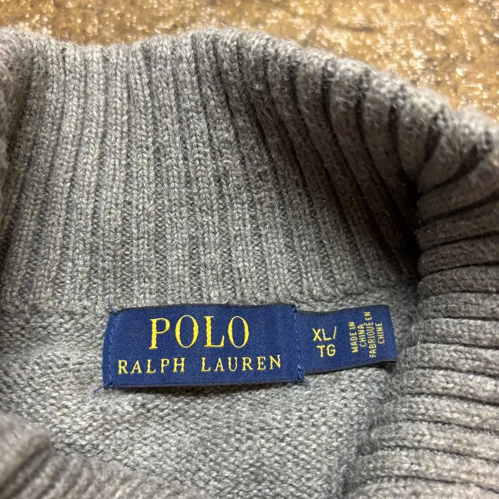 Polo Ralph Lauren Button Knit Pullover Sweater Men's XL Preppy Old Money
